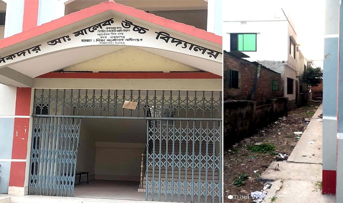 বন্দরে বিদ্যালয়ের দেয়াল ভেঙ্গে ভবন নির্মানের অভিযোগ