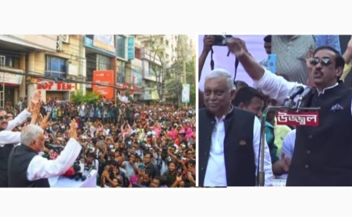 জনসভা জনসমুদ্রে পরিনত করে রেকর্ড ভাঙলেন জননেতা শামীম ওসমান!