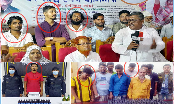 মাদক ব্যবসায়ীদের নিয়ে প্রধানমন্ত্রীর কেক কাটলেন বিতর্কিত শ্রমিক লীগ নেতা কবির