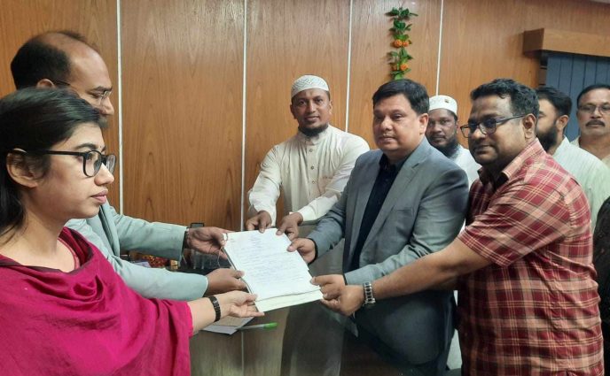 রূপগঞ্জে জাতীয় পার্টির সাইফুল ইসলাম  এর নির্বাচনী ফরম জমাদান সম্পন্ন