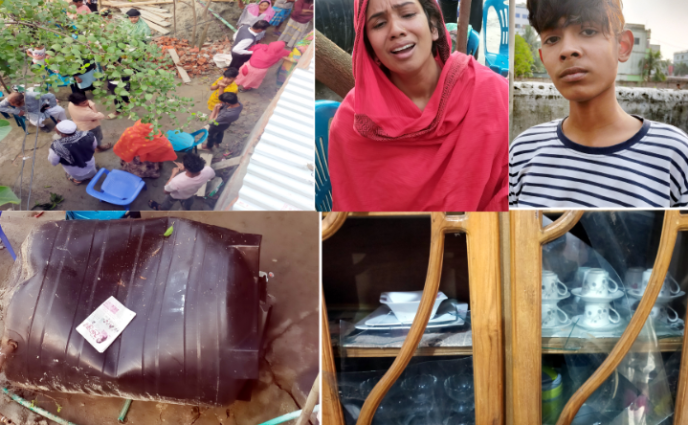 সিদ্ধিরগঞ্জে কিশোরগ্যাং’র হামলায় ভাংচুর ও লুট : দুই নারীসহ আহত ৫