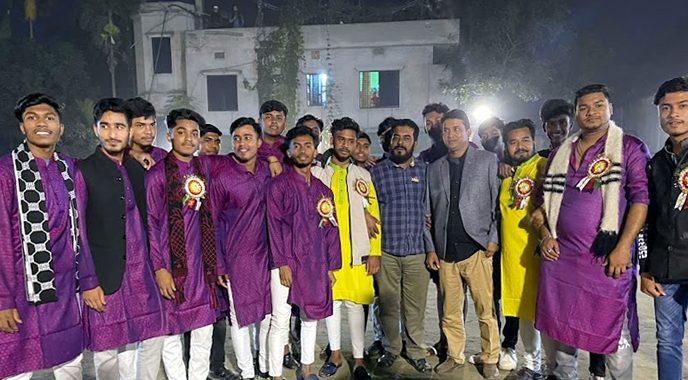 মিজমিজি দক্ষিন পাড়া সবুজ বাংলা ক্লাব’র ফুটবল খেলার পুরস্কার বিতরণ
