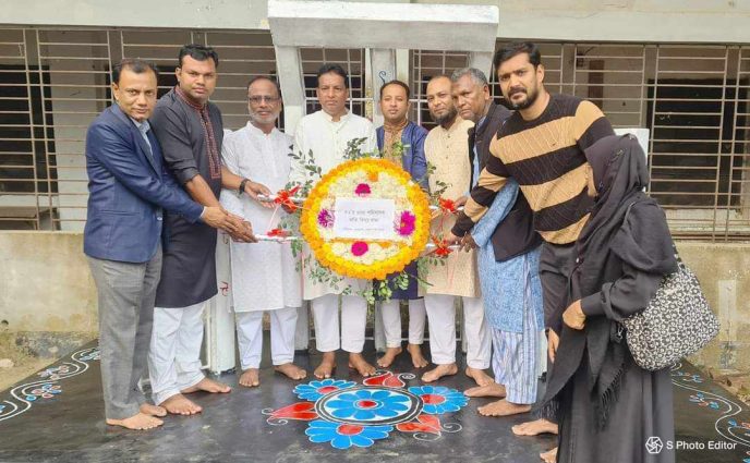 চৌধুরীগাঁও উচ্চ বিদ্যালয়ে ভাষা শহীদদের প্রতি শ্রদ্ধা নিবেদন
