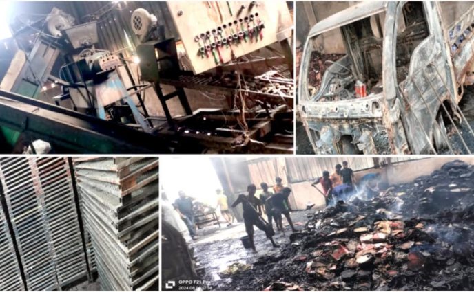 বন্দরে দূর্বৃত্তদের আগুনে পুড়ল কারখানা, ২ কোটি টাকার ক্ষয়ক্ষতি